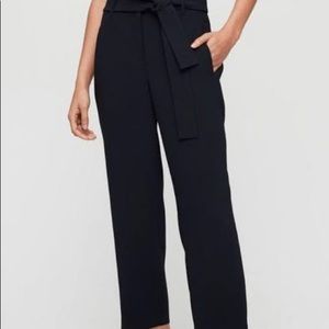 Cropped aritzia high waisted dress pants - tie up